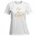  
Women T-Shirt Flava: Powdered Doughnut White w/ Gold Flakes